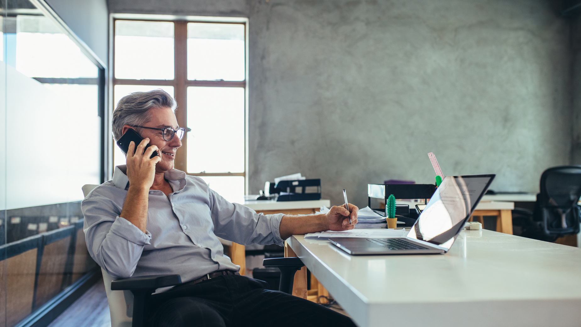 Businessman Talking on Phone